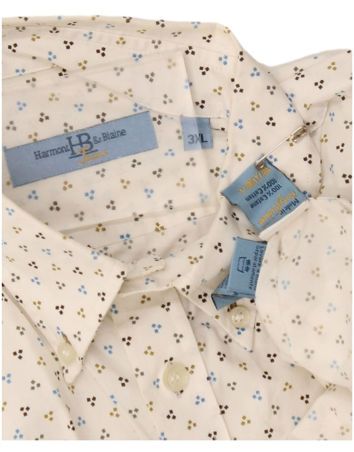 Camisa masculina HARMONT & BLAINE 3XL algodão manchado branco