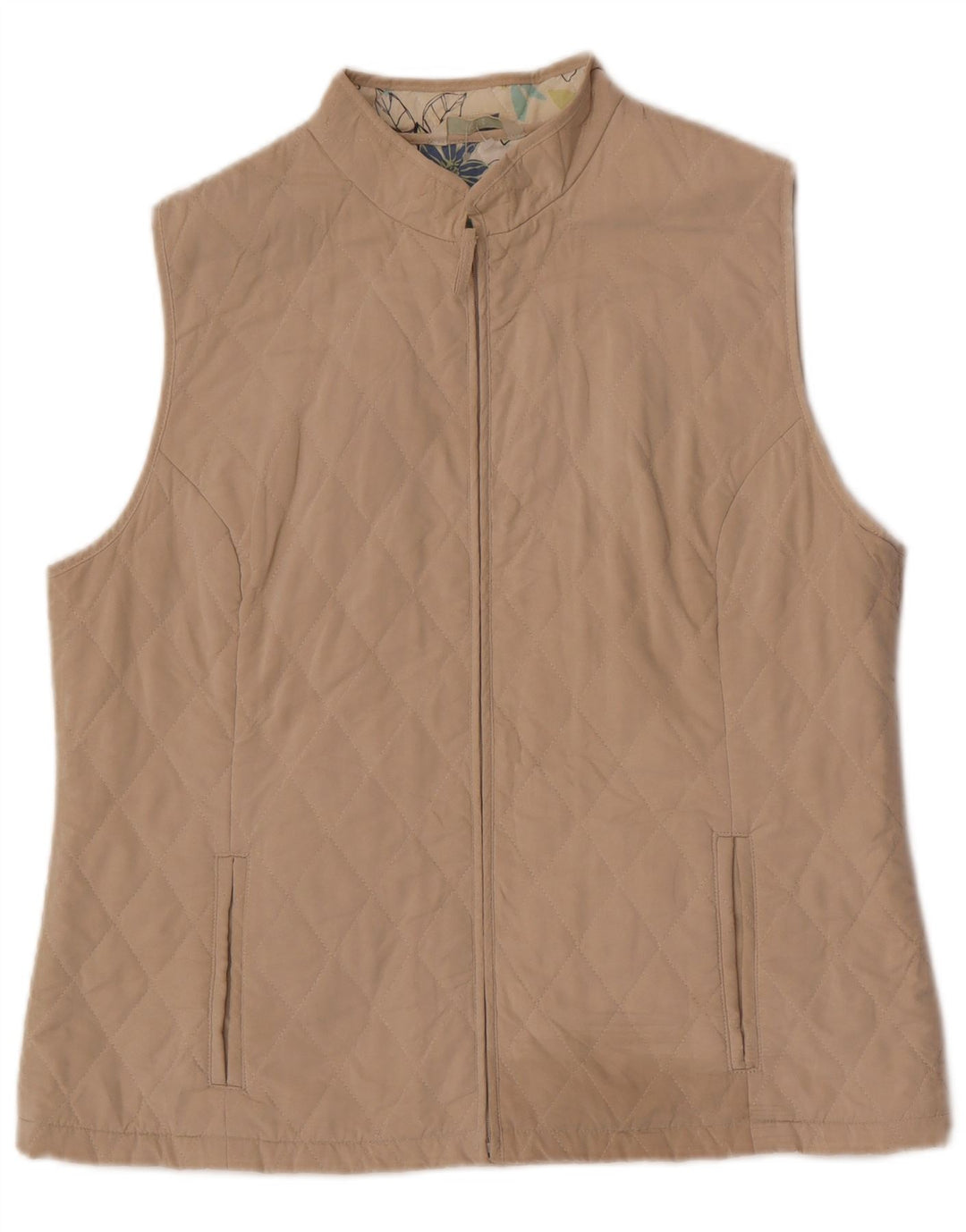 Colete acolchoado feminino Marks & Spencer UK 16 grande bege