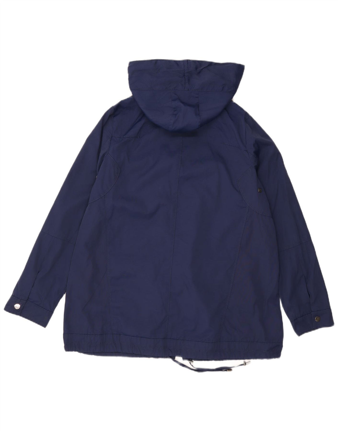 Jaqueta parka feminina com capuz Zara UK 14 médio azul marinho nylon