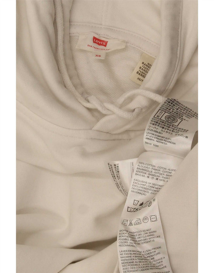 Levi's Mens Oversized Hoodie Jumper XS Algodão Branco