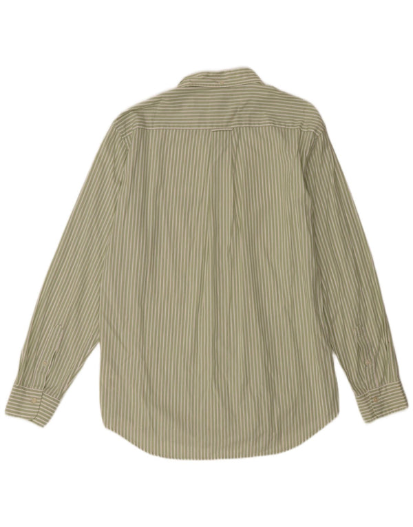 Gant Camisa masculina de popeline de ajuste regular tamanho 43/44 XL algodão listrado verde