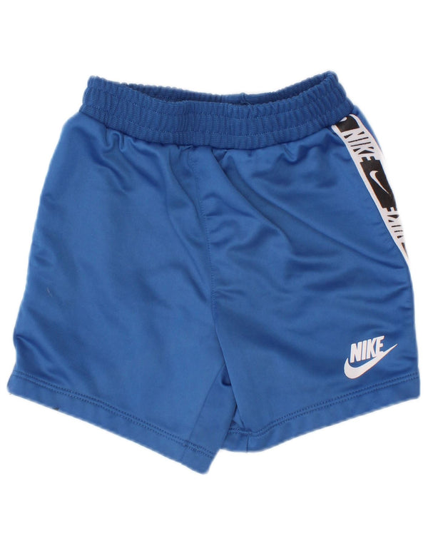 Shorts esportivos gráficos Nike para meninos 18-24 meses azul colorblock poliéster