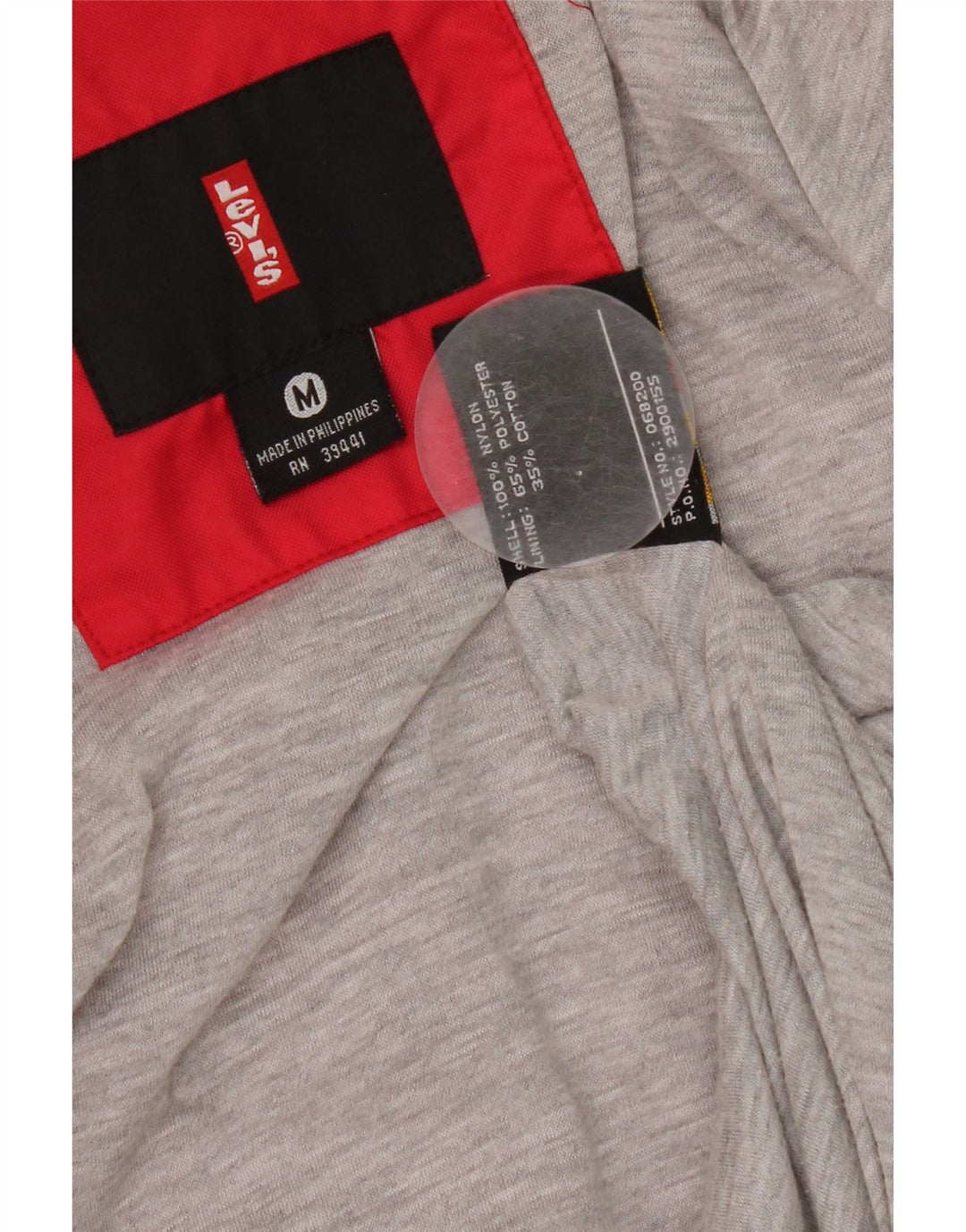 Jaqueta bomber masculina Levi's UK 38 nylon vermelho médio