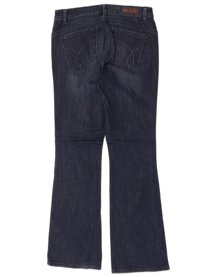 Calça jeans feminina Calvin Klein Bootcut US 8 médio W29 L31 algodão azul marinho