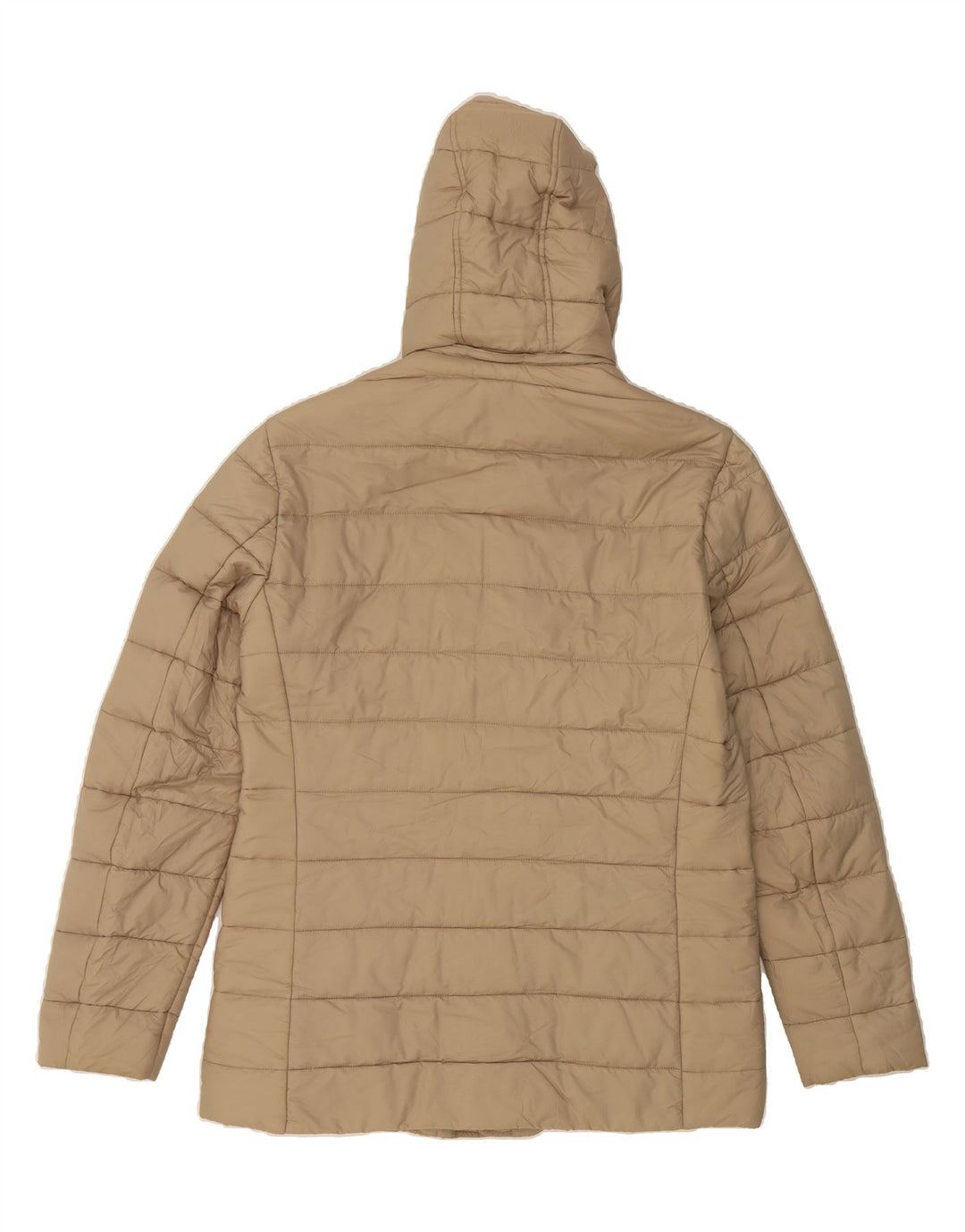 CONTE OF FLORENCE Mens Hooded Padded Jacket IT 52 XL Beige Vintage Conte of Florence and Second-Hand Conte of Florence from Messina Hembry 