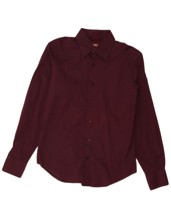 Camisa masculina Carrera média algodão Borgonha