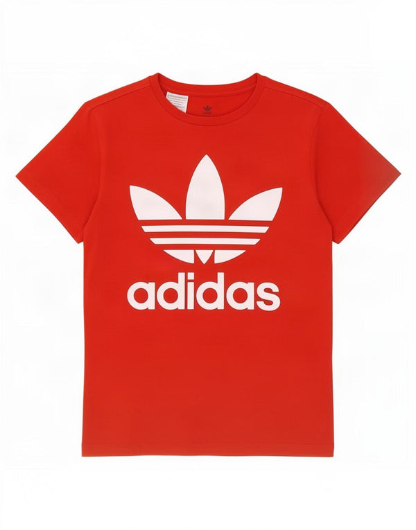 Camiseta Adidas Meninos Graphic Top 11-12 Anos Algodão Vermelho