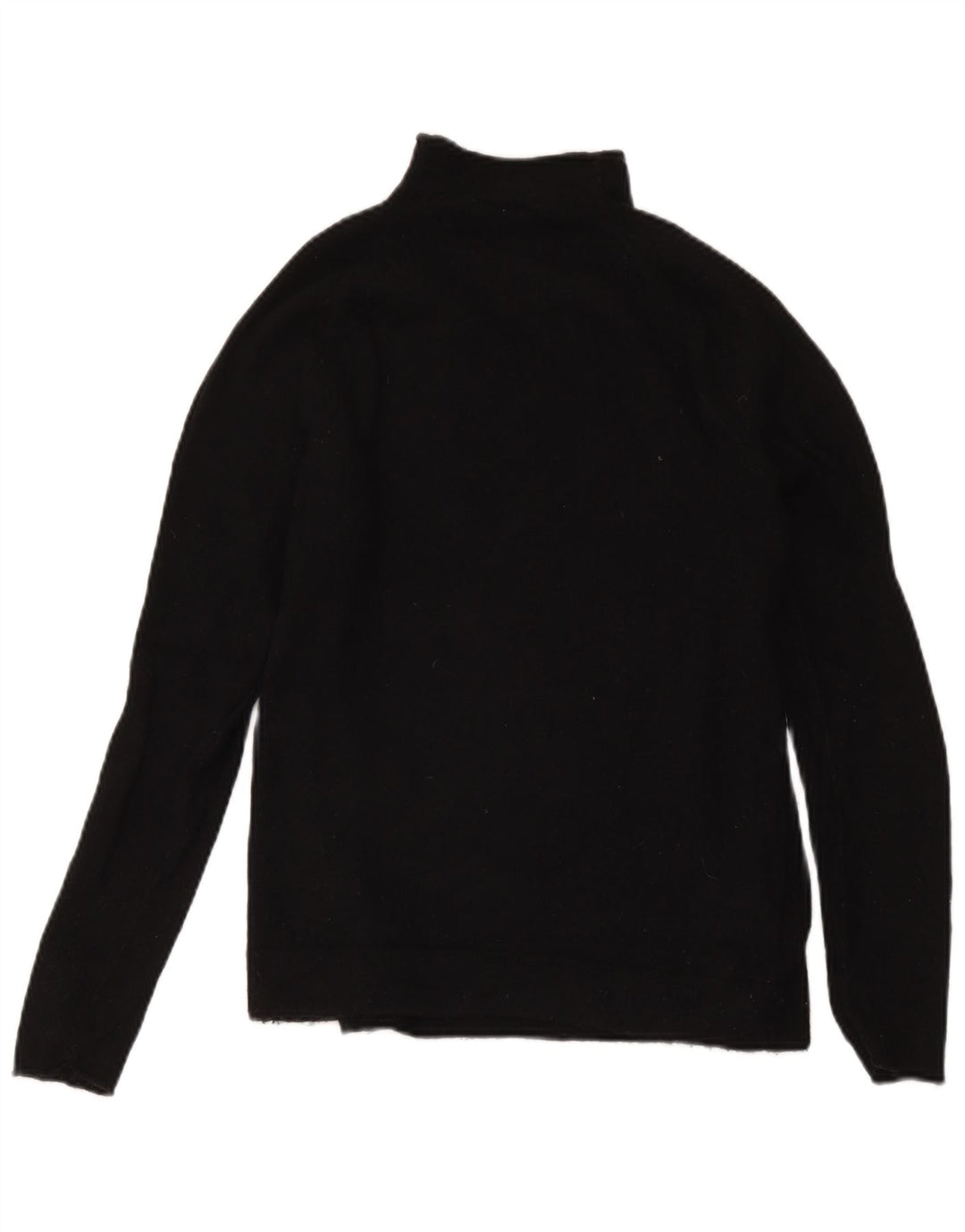 Suéter feminino Gap com gola tartaruga Reino Unido 10 lã merino preta pequena