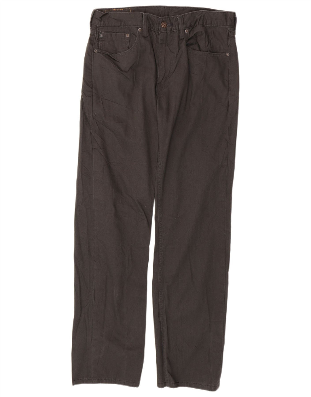 LEVI'S Calça masculina 505 reta casual W32 L32 algodão cinza