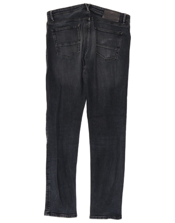 Jeans Slim Masculino Massimo Dutti EU 42 Grande W32 L32 Azul Marinho Algodão