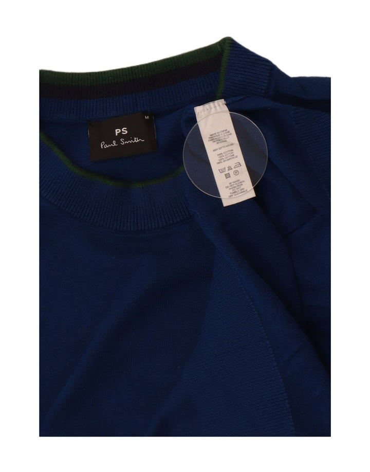 Suéter masculino Paul Smith com gola redonda e algodão azul médio