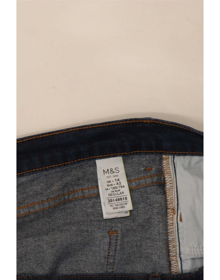 Jeans Marks & Spencer feminino slim bootcut Reino Unido 14 grande W32 L29 azul marinho