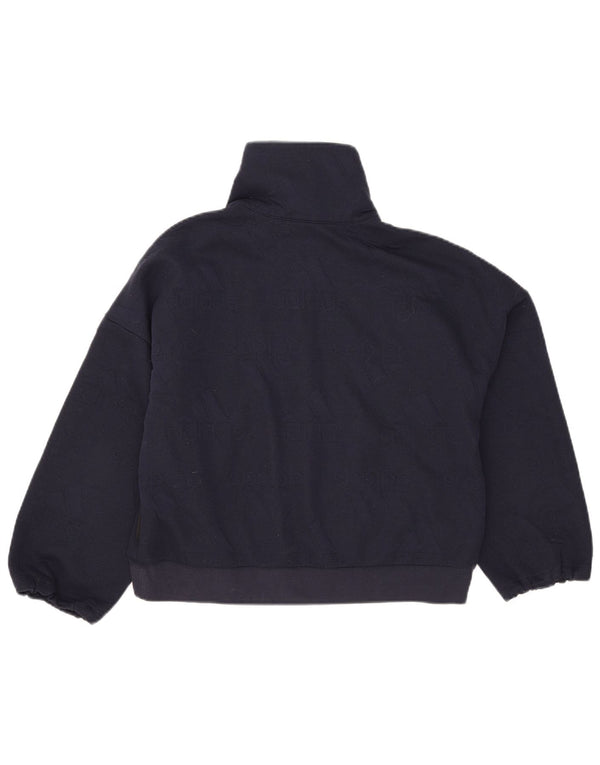 Adidas feminino oversized gráfico moletom jumper reino unido 8/10 pequeno azul marinho