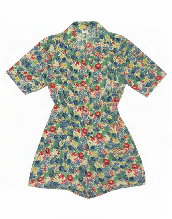 Macacão Vintage Menina 11-12 Anos Viscose Floral Multicolor