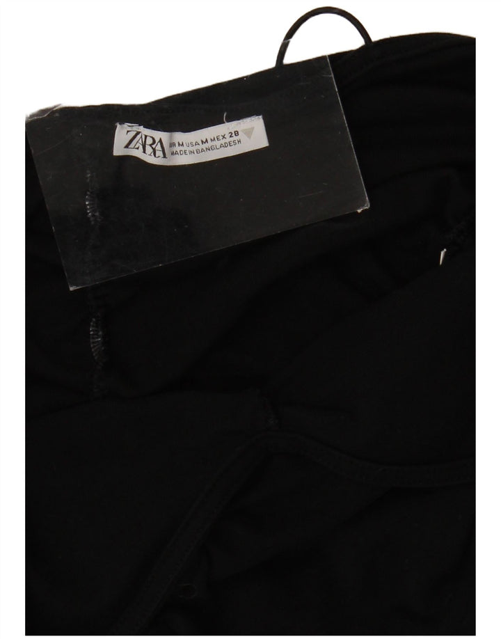 Mini vestido slip feminino Zara Reino Unido 12 médio preto