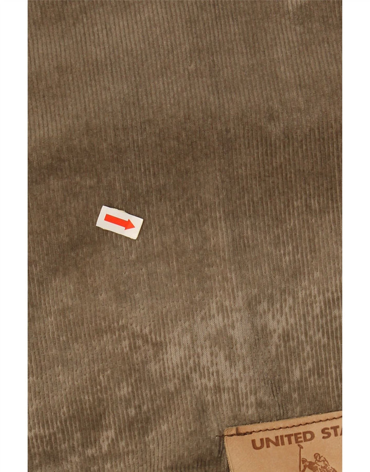 ASSN POLO DOS EUA. Jaqueta masculina de veludo cotelê UK 42 XL bege