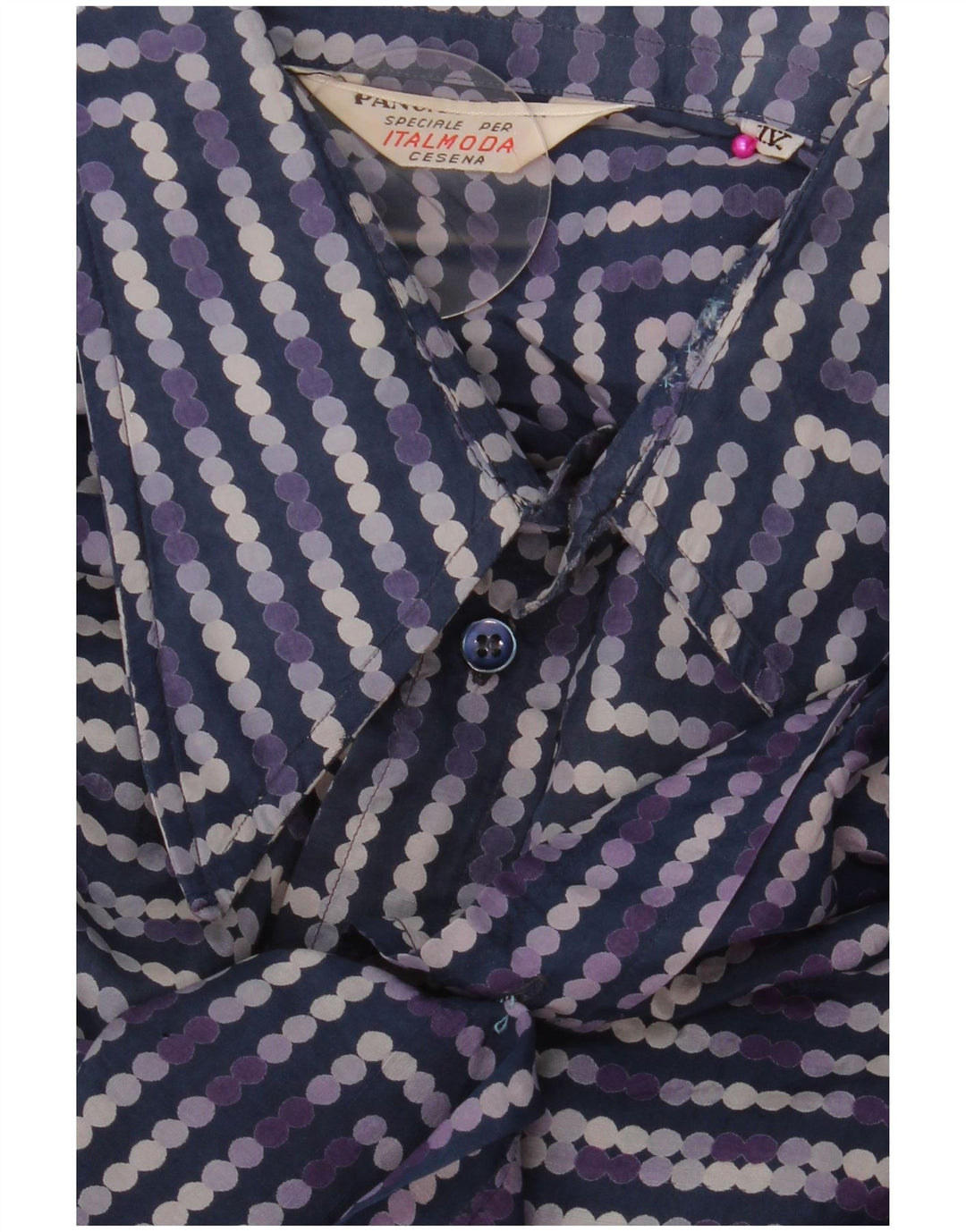 Camisa masculina de manga curta PANCALDI XL azul geométrica