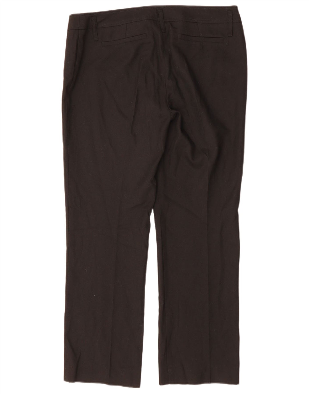 Calça feminina MARELLA de terno reto UK 14 grande W34 L28 poliéster preto