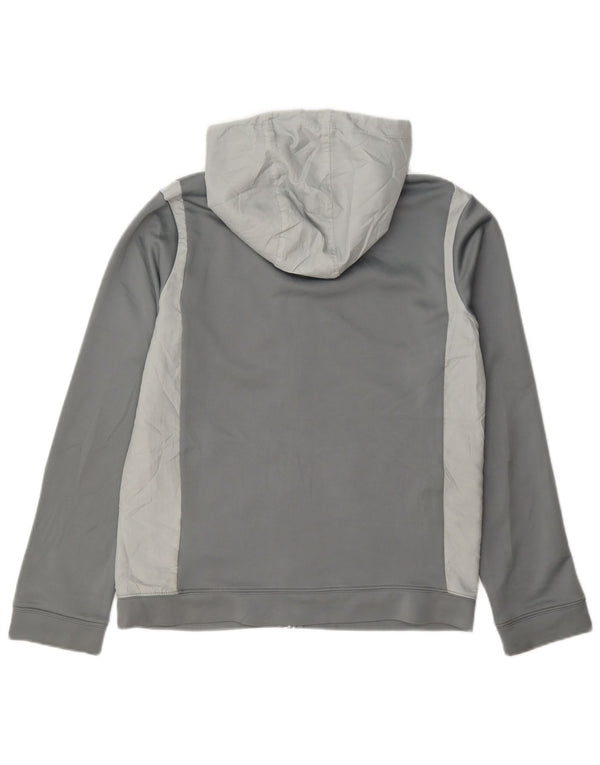 Suéter Nike Boys Zip com capuz 13-14 anos XL cinza colorblock poliéster