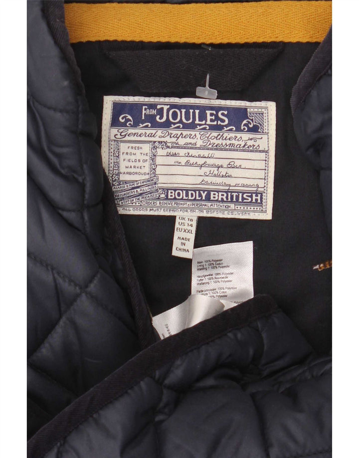 Gilet feminino acolchoado Joules UK 18 XL azul marinho poliéster