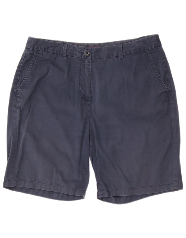 Shorts chino feminino Marks & Spencer Reino Unido 12 médio W30 algodão azul marinho