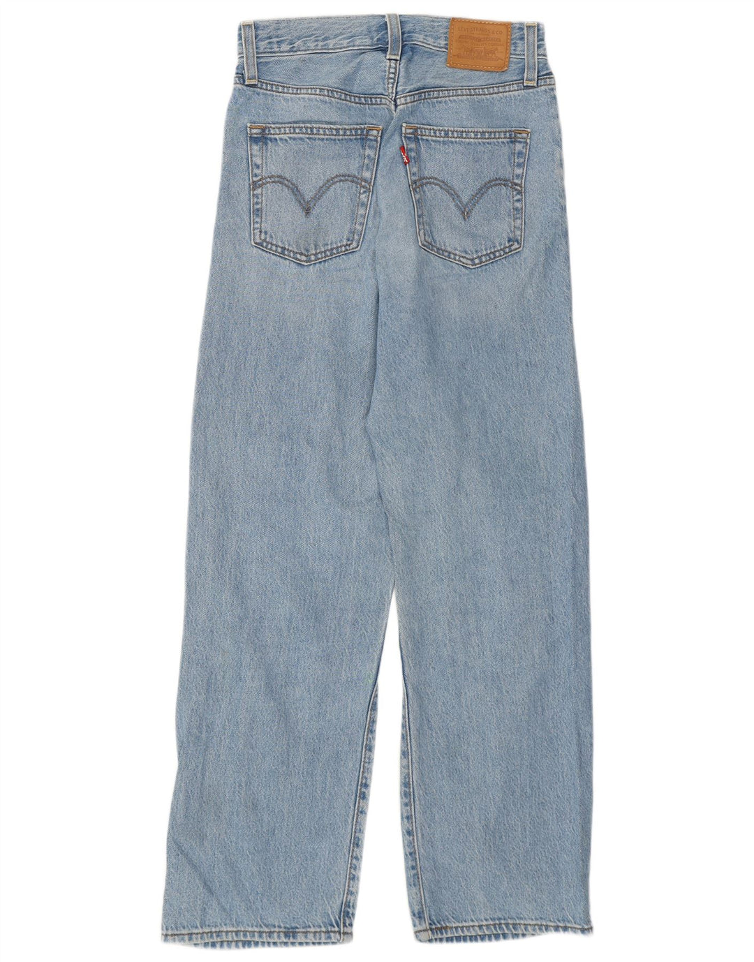 Jeans feminino Levi's Ribcage Straight W24 L27 Azul Algodão