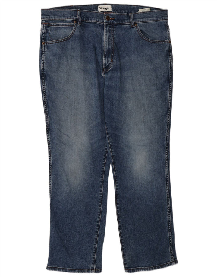 Wrangler Masculino Texas Straight Jeans W38 L30 Azul Algodão