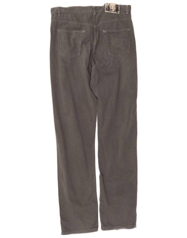 Zara Calça masculina slim casual EU 44 grande W34 L34 algodão cinza