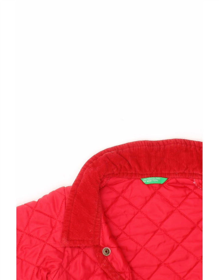 Casaco acolchoado Benetton Baby Boys 6-9 meses poliamida vermelha