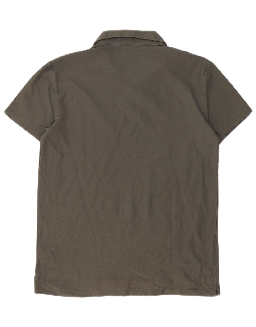 Camisa polo masculina MASSIMO DUTTI pequena cinza algodão