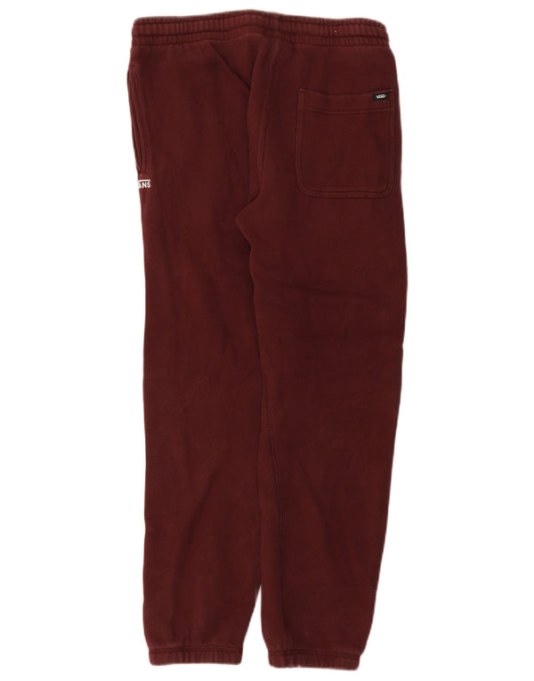 Calças de treino masculinas Vans Joggers pequenas de algodão Borgonha