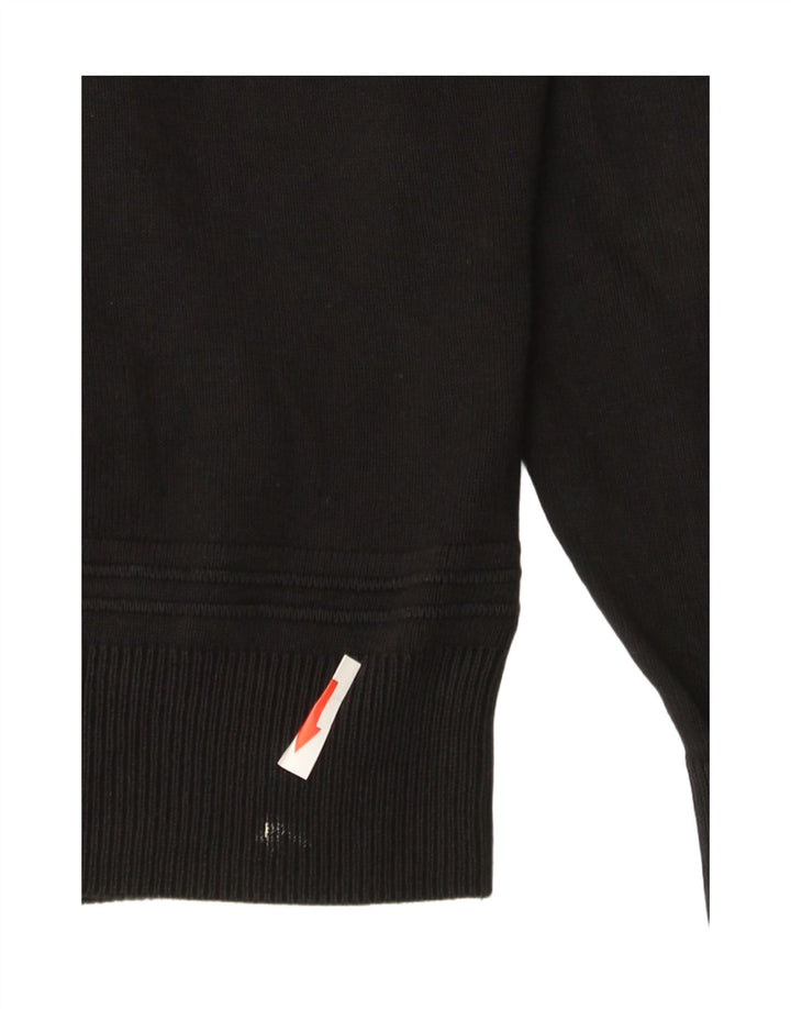 Suéter cardigã masculino Zara grande algodão preto