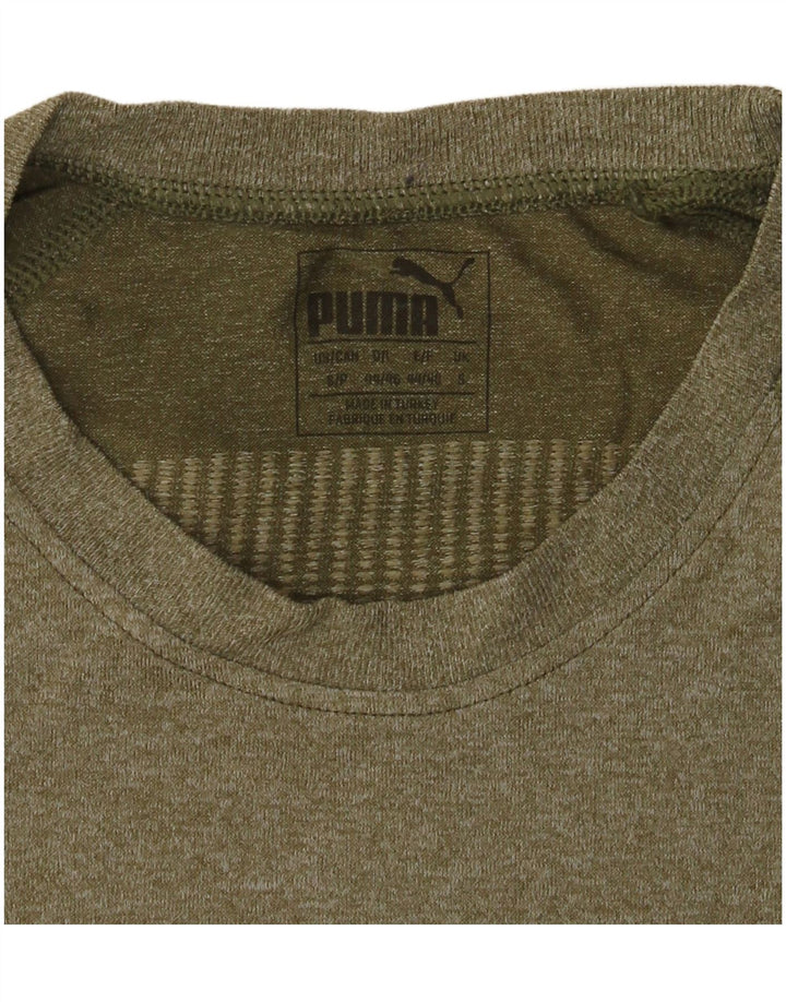 Camiseta masculina Puma pequena cáqui