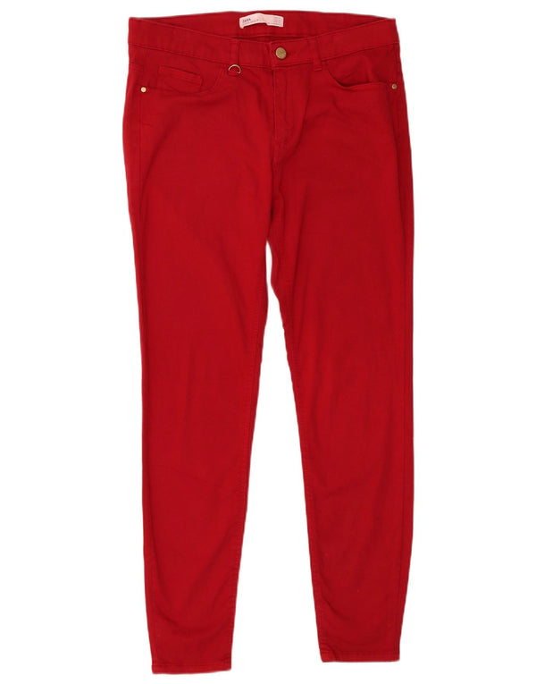 Calça feminina casual skinny Zara EU 40 médio W30 L27 vermelha