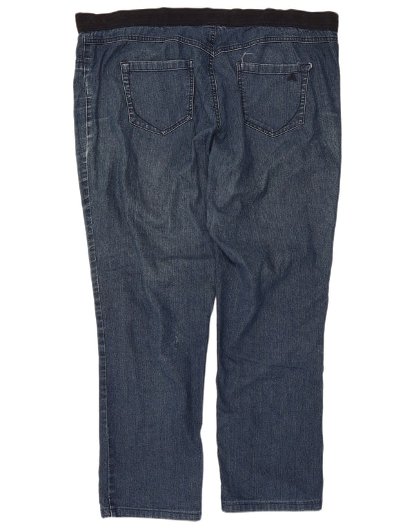 Calça Jeans Marks & Spencer Autograph Straight Feminina UK 18 XL W44 L29 Azul