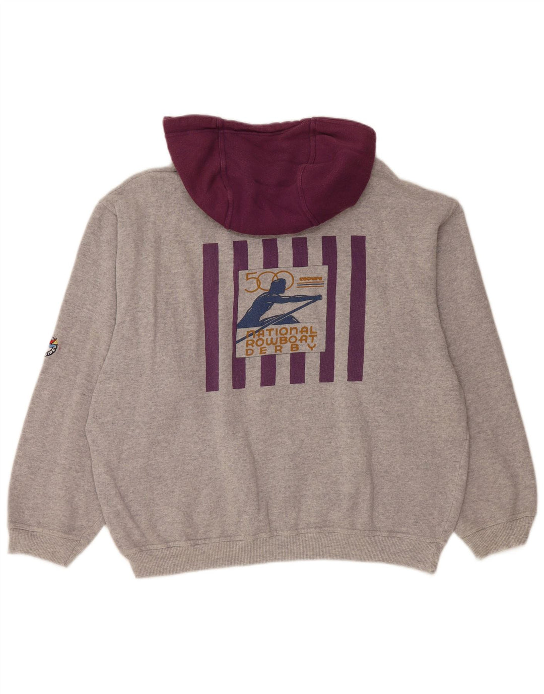 L'Equipe moletom feminino com capuz e ajuste solto gráfico UK 20 2XL algodão cinza