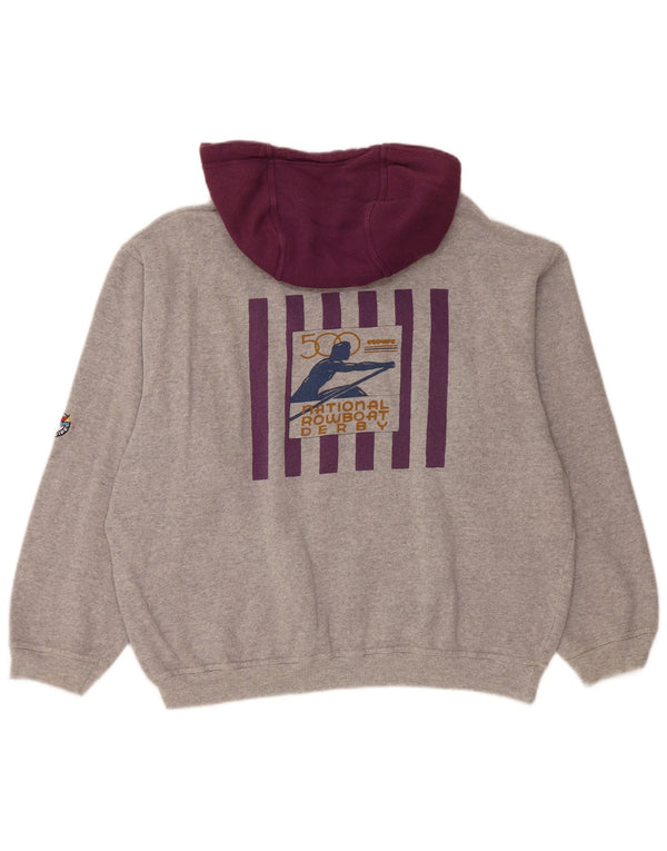 L'Equipe moletom feminino com capuz e ajuste solto gráfico UK 20 2XL algodão cinza