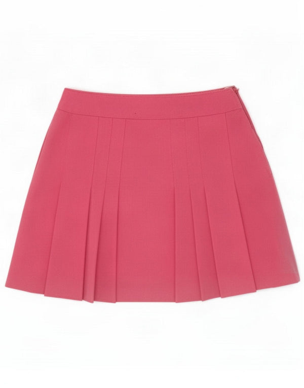 Mini saia plissada feminina Hansen UE 36 pequena W25 poliéster rosa