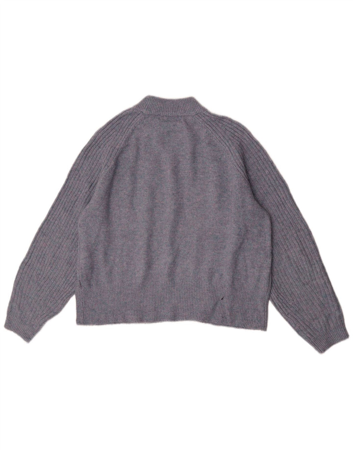 Suéter feminino Marks & Spencer com gola redonda Reino Unido 14 médio azul marinho
