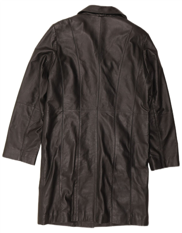 Casaco de couro feminino JACINTO RODRIGUEZ EU 46 XL couro preto