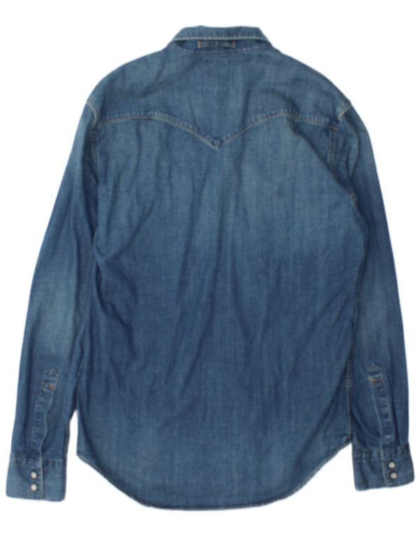 Camisa jeans masculina Levi's azul médio
