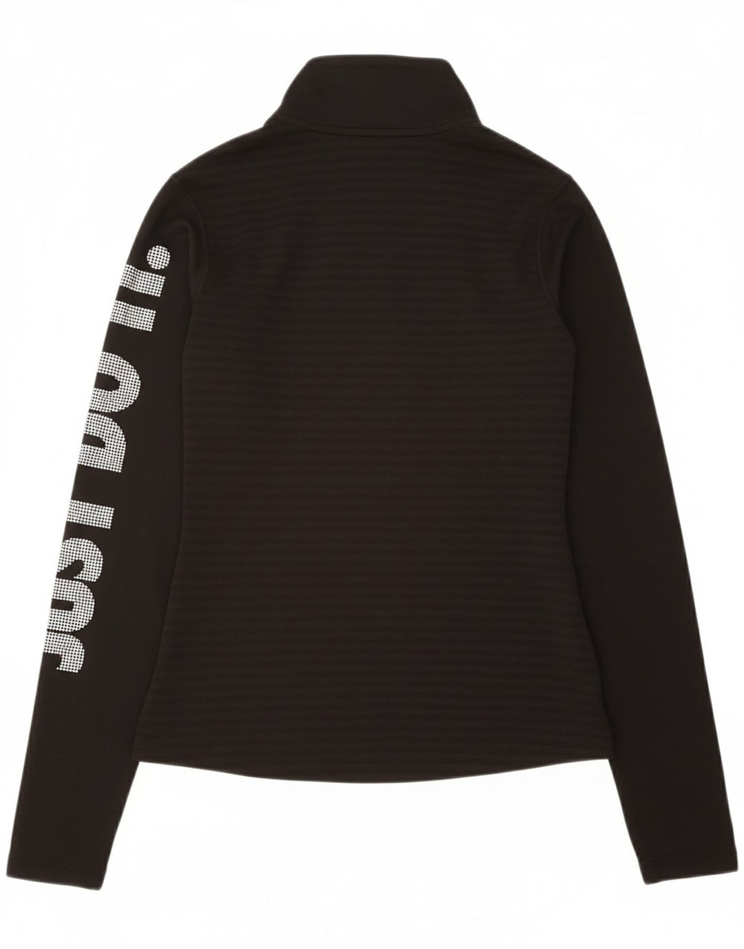 NIKE Womens Graphic Pullover Treino Top UK 12 Médio Preto Listrado