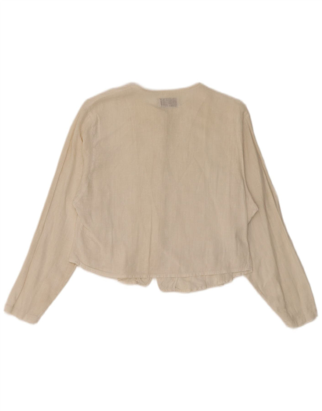 Blusa feminina Benetton cropped UK 14 médio off white