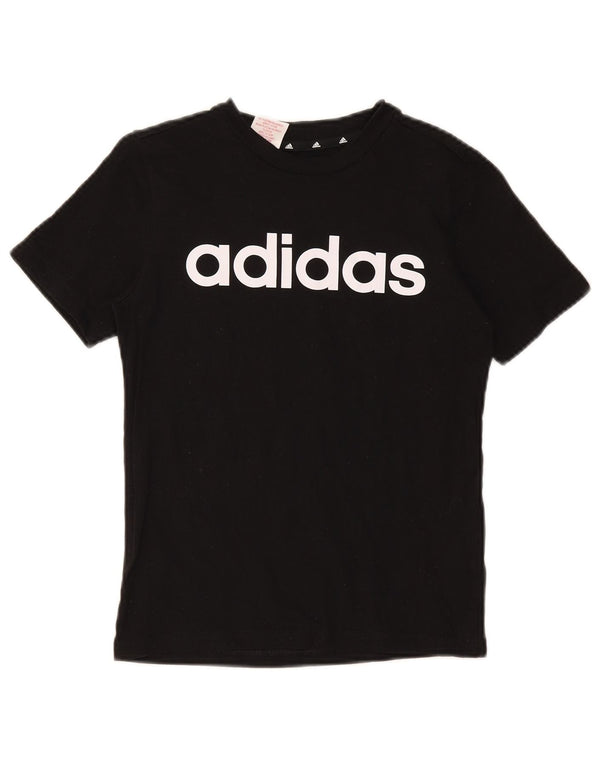 Camiseta Adidas Meninos Graphic Top 9-10 Anos Algodão Preto