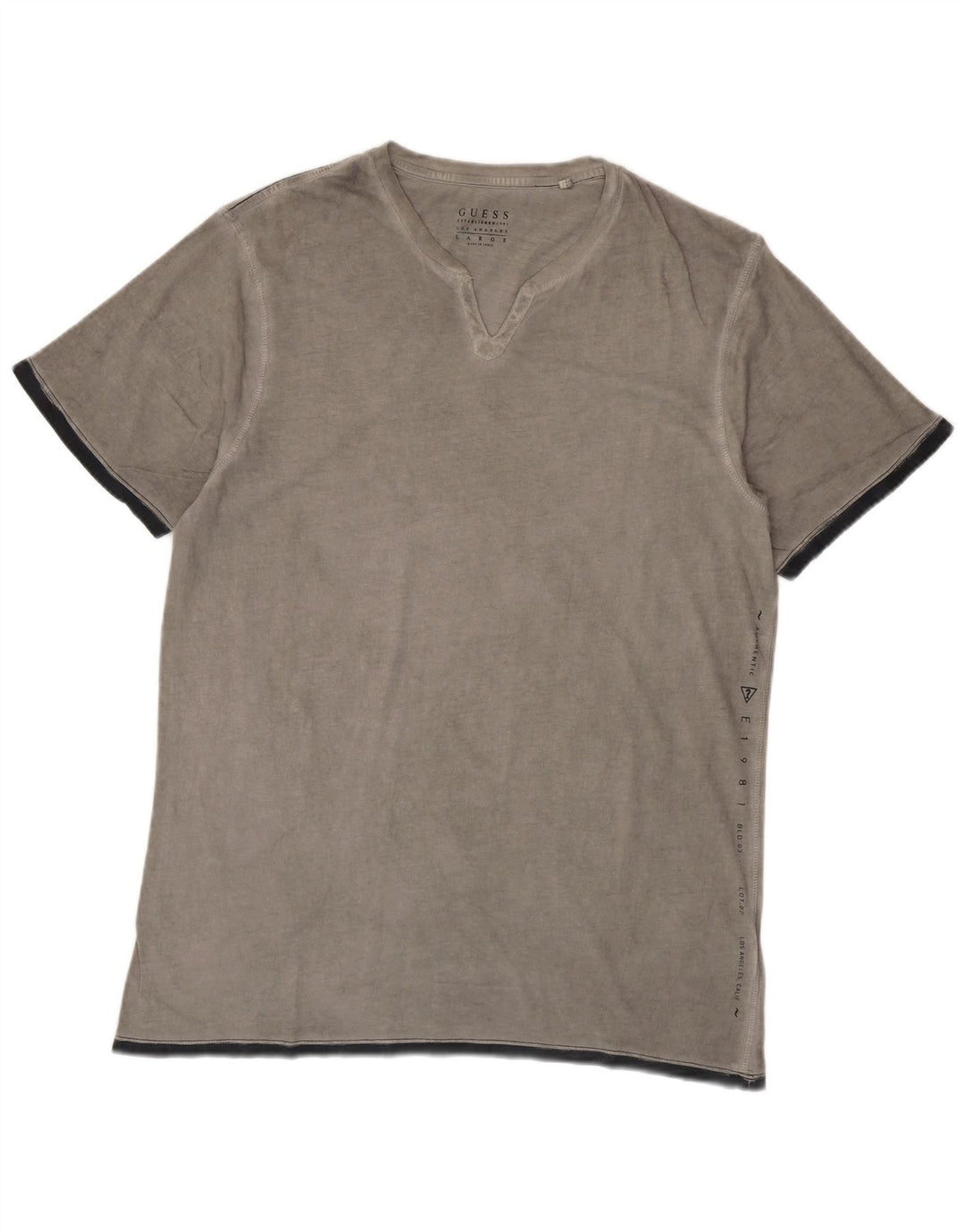 Camiseta masculina Guess grande algodão cinza
