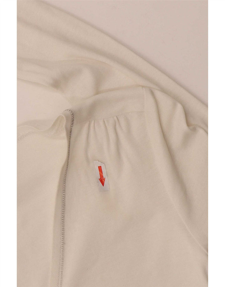 Cardigan feminino Massimo Dutti UK 8 pequeno algodão branco