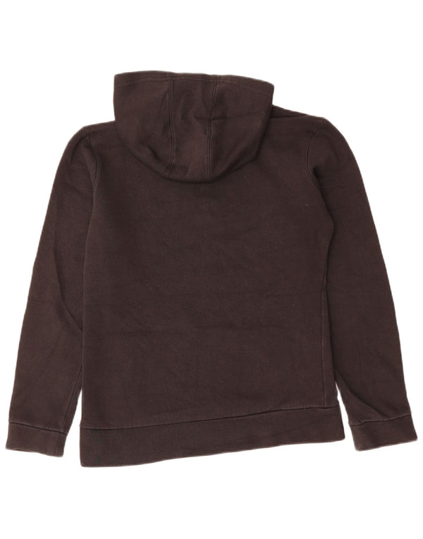 ADIDAS Womens Graphic Hoodie Jumper UK 14 Grande Preto