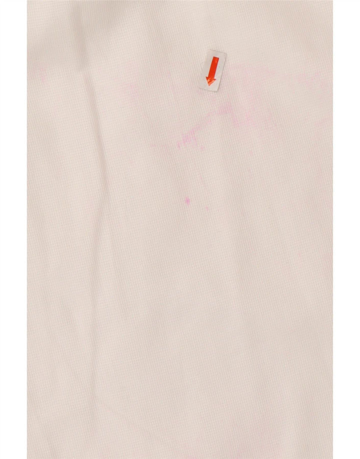 Camisa formal masculina ROCCOBAROCCO tamanho 17 1/2 44 XL branca