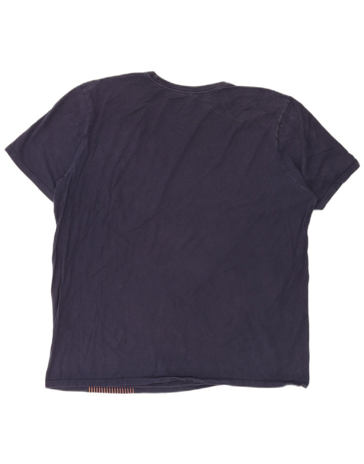 Camiseta gráfica masculina NIKE Top XL azul marinho algodão