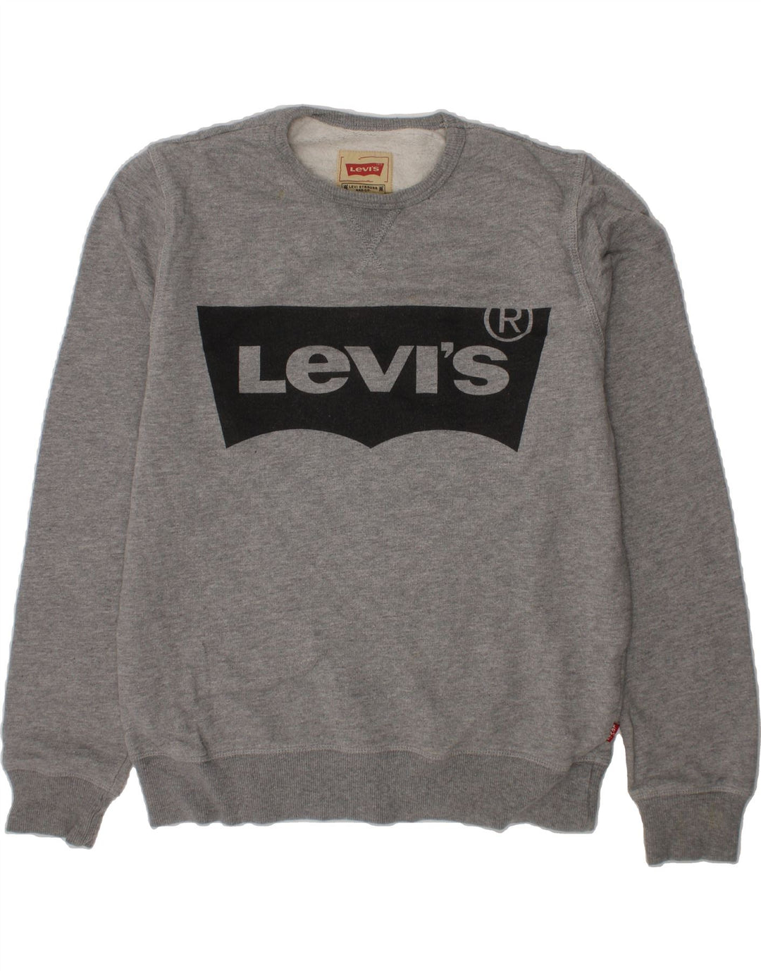 LEVI'S Boys Graphic Sweatshirt Jumper 13-14 Years Grey Cotton Vintage Levi's and Second-Hand Levi's from Messina Hembry 